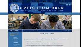 
							         Student Support Services - Creighton Prep								  
							    