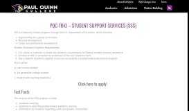 
							         Student Support Services | Paul Quinn College								  
							    