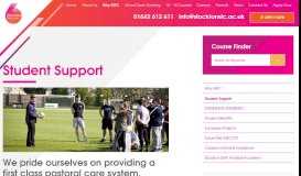 
							         Student Support - Stockton Sixth Form College								  
							    