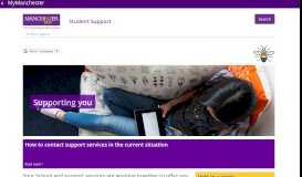 
							         Student Support | The University of Manchester								  
							    