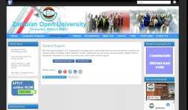 
							         Student Support – Zambian Open University								  
							    