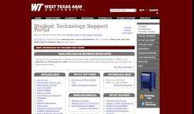 
							         Student Technology Support Portal - West Texas A&M University								  
							    