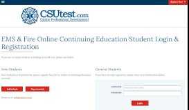 
							         Student Testing Login - CSUtest.com								  
							    