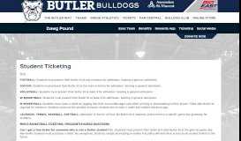 
							         Student Ticketing - Butler Bulldogs								  
							    