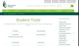 
							         Student Tools - Wilmington College								  
							    