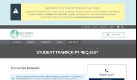 
							         Student Transcript Request | Polk County Public Schools								  
							    