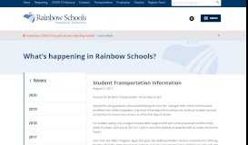 
							         Student Transportation Information - Rainbow District School Board								  
							    