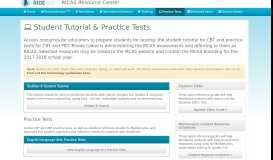
							         Student Tutorial & Practice Tests - RICAS Resource Center								  
							    