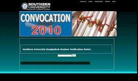 
							         Student Verification - Southern University Bangladesh								  
							    