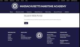 
							         Student Web Portal | Massachusetts Maritime Academy								  
							    