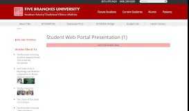 
							         Student Web Portal Presentation (1) - Five Branches University | Five ...								  
							    