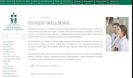 
							         Student Wellbeing - Mater Maria								  
							    