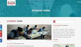
							         Student Zone | The ICFAI University Tripura | Full-time ...								  
							    