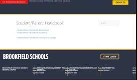 
							         Student/Parent Handbook – Welcome to Brookfield Schools								  
							    