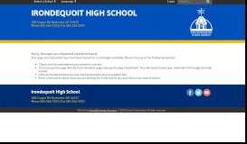 
							         Student/Parent Portal Log In Information - Irondequoit High School								  
							    