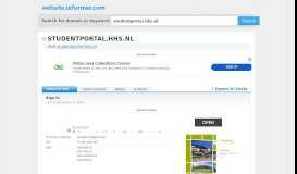 
							         studentportal.hhs.nl at Website Informer. Sign In. Visit Studentportal Hhs.								  
							    