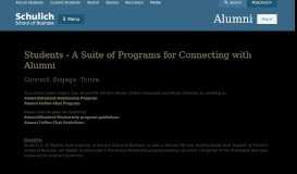 
							         Students - A Suite of Programs for Connecting with Alumni | Schulich ...								  
							    