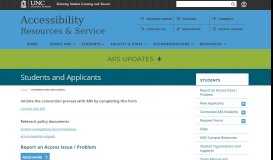 
							         Students - Accessibility Resources & Service - UNC Chapel Hill								  
							    