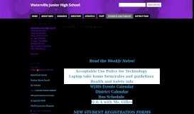 
							         Students and Families - Waterville Junior High School								  
							    