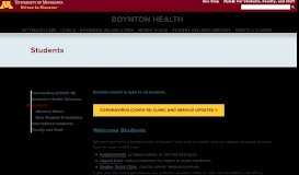
							         Students | Boynton Health								  
							    