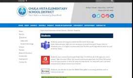
							         Students - Chula Vista Elementary School District								  
							    