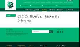 
							         Students | CRCC | Commission on Rehabilitation Counselor Certification								  
							    