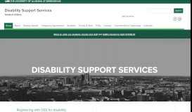 
							         Students - Disability Support Services - Home - UAB								  
							    