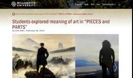 
							         Students explored meaning of art in “PIECES and PARTS”								  
							    