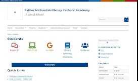 
							         Students – Father Michael McGivney Catholic Academy								  
							    