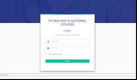 
							         Students | Fatima Mata National College | Login								  
							    