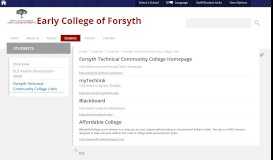 
							         Students / Forsyth Technical Community College Links								  
							    