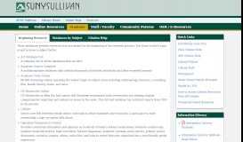 
							         Students - Home Page - Library Home at SUNY Sullivan								  
							    