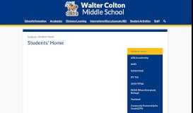 
							         Students' Home – Students – Walter Colton Middle School								  
							    