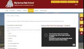 
							         Students / Homepage - Big Spring School District								  
							    