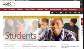 
							         Students / Homepage - Fort Bend ISD								  
							    