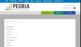 
							         Students / Homepage - Peoria Unified School District								  
							    