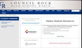 
							         STUDENTS HOMEPAGE / Student Resources Homepage								  
							    