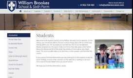 
							         Students information from William Brookes School								  
							    