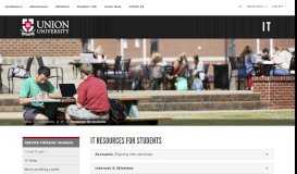 
							         Students | IT | Union University, a Christian College in Tennessee								  
							    