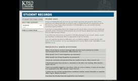 
							         Students - King's College London - Student Records								  
							    