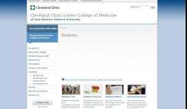 
							         Students | Lerner College of Medicine - Cleveland Clinic								  
							    