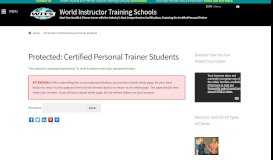 
							         Students Login - World Instructor Training Schools								  
							    
