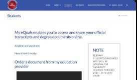 
							         Students - My eQuals Digital Credentials								  
							    
