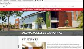 
							         STUDENTS – Palomar College GIS Portal								  
							    