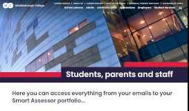 
							         Students, parents and staff | Middlesbrough College								  
							    