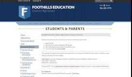 
							         Students & Parents - Foothills Education Charter High School								  
							    