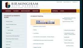 
							         Students & Parents Home / Student Portal - Birmingham City Schools								  
							    