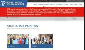 
							         Students & Parents | IUSD.org								  
							    