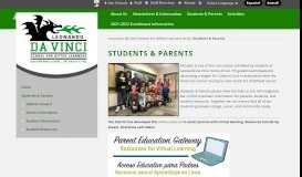 
							         Students & Parents - Leonardo da Vinci School for Gifted Learners (K-8)								  
							    