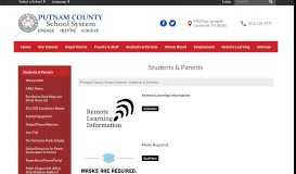 
							         Students & Parents - Putnam County School System								  
							    